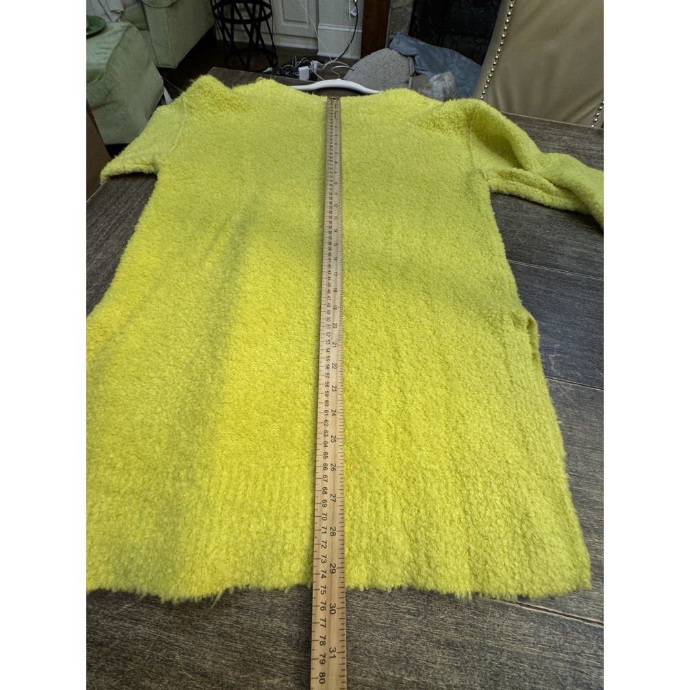 Anthropologie Pilcro Teddy Sweater‎ V-Neck Relaxed Tunic Style Yellow Size Small - Picture 8 of 11